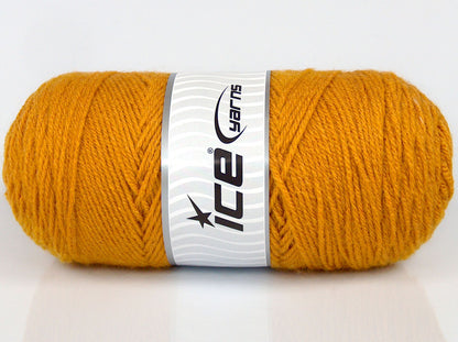 Lot of 2 x 170gr Skeins Ice Yarns CHICLAYO Hand Knitting Yarn Dark Gold