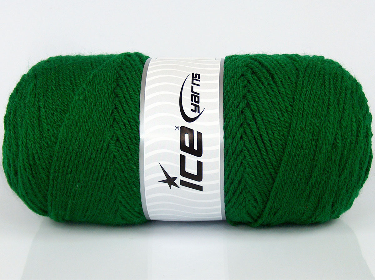 Lot of 2 x 170gr Skeins Ice Yarns SALE PLAIN Hand Knitting Yarn Green