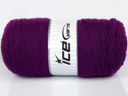 Lot of 2 x 170gr Skeins Ice Yarns CHICLAYO Hand Knitting Yarn Dark Lavender