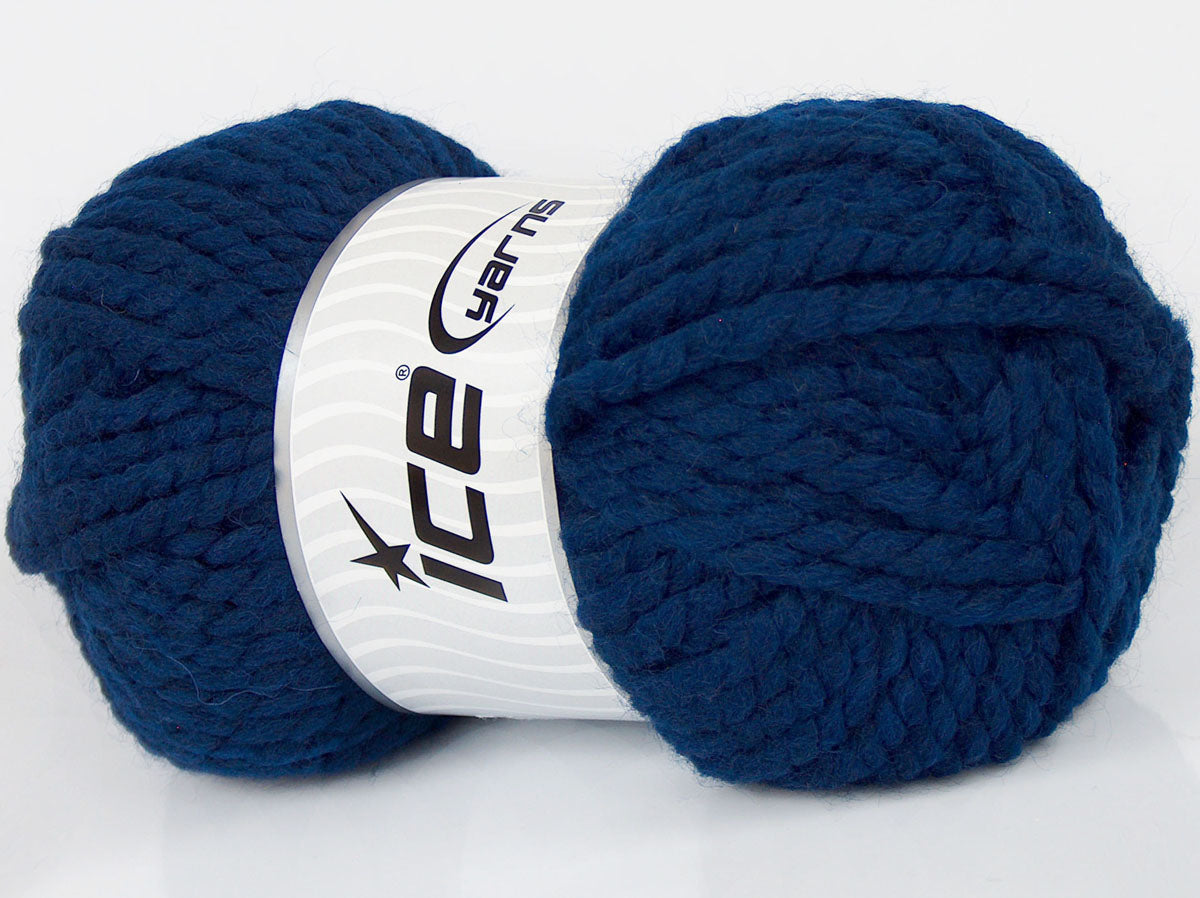 Lot of 3 x 105gr Skeins Ice Yarns SALE WINTER (50% Wool) Yarn Navy