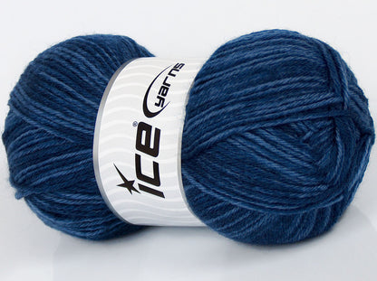 Lot of 4 x 100gr Skeins Ice Yarns SALE WINTER (50% Wool) Yarn Navy Shades