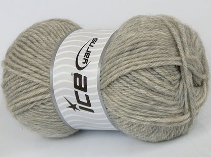 Lot of 3 x 90gr Skeins Ice Yarns SALE WINTER (50% Wool) Yarn Light Grey
