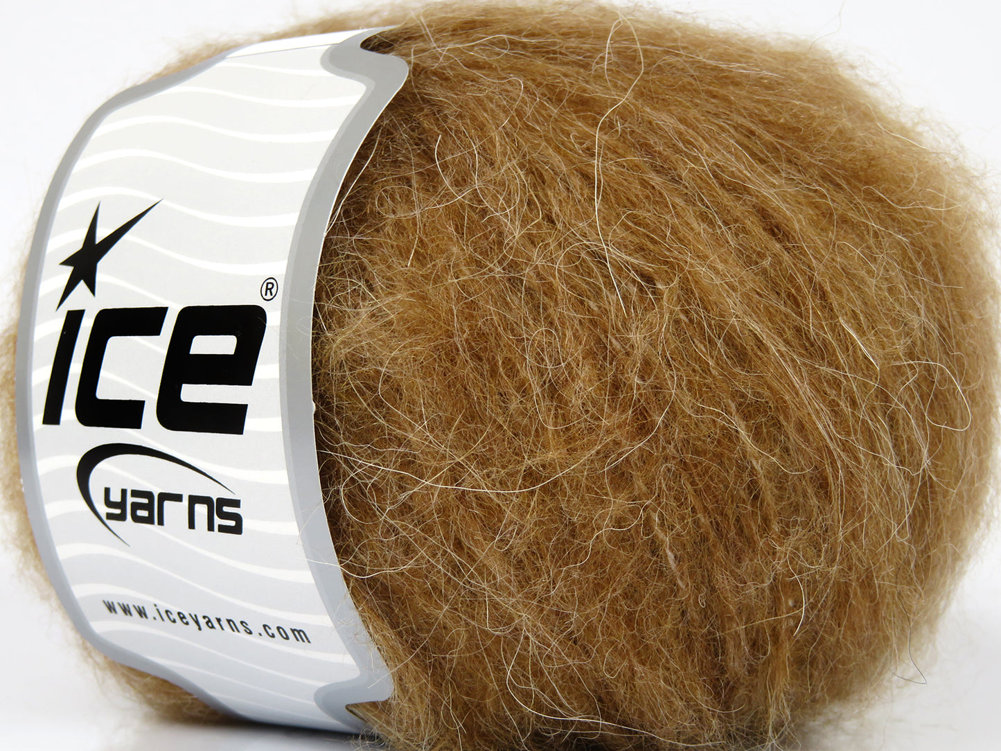 Lot of 8 Skeins Ice Yarns SALE MOHAIR-WOOL BLEND (10% Mohair 15% Wool) Yarn Camel