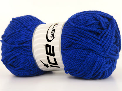 Lot of 4 x 100gr Skeins Ice Yarns WAYUU Hand Knitting Yarn Saxe Blue