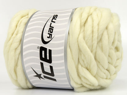Lot of 2 x 205gr Skeins Ice Yarns YALAHA (100% Wool) Hand Knitting Yarn Cream