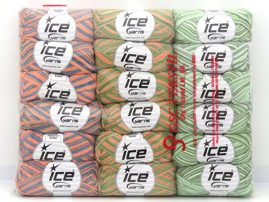 Mixed Lot Multicolor Baby Summer Color Yarns