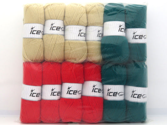 Mixed Lot Multicolor Acrylic Yarns
