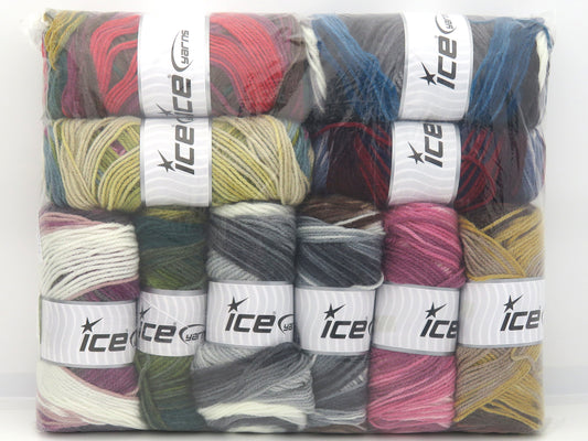 Mixed Lot Multicolor Ambiance Yarns fnt2-84310