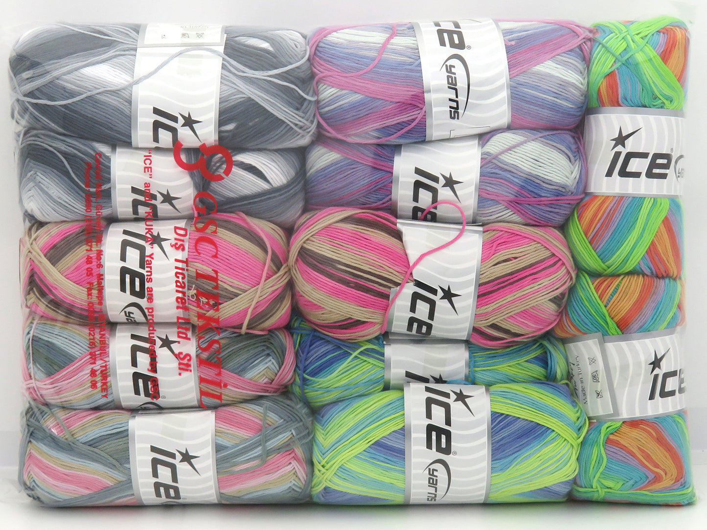 Mixed Lot Multicolor Cotton Magic Yarns fnt2-84314