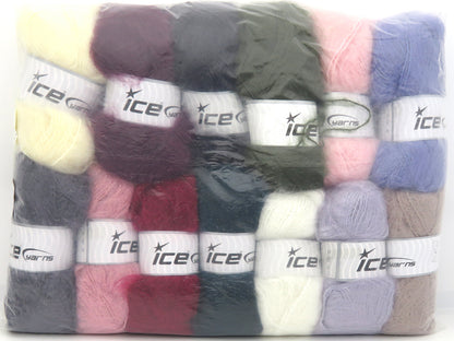 Lot mixte de fils mohair classiques multicolores fnt2-84316