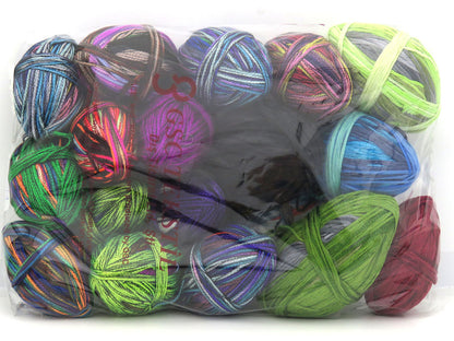 Mixed Lot Multicolor Leftover Fancy Yarns fnt2-84361