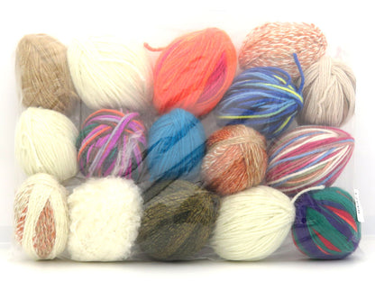 Mixed Lot Multicolor Leftover Self Striping Yarns fnt2-84372