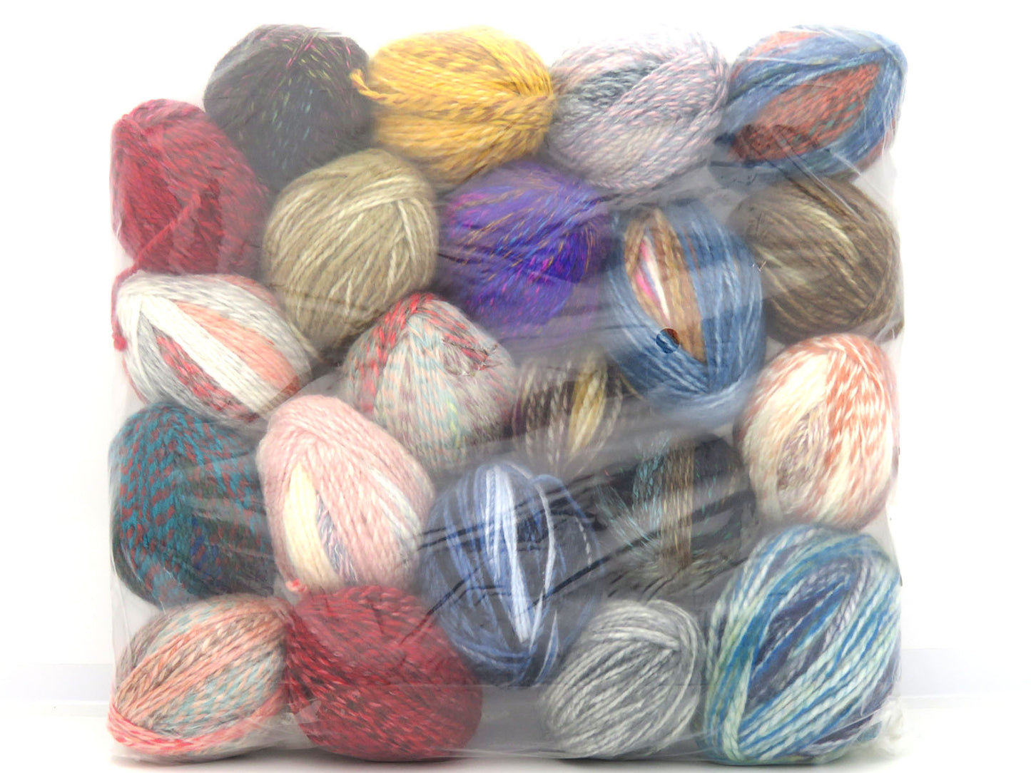 Mixed Lot Multicolor Leftover Self Striping Yarns fnt2-84374
