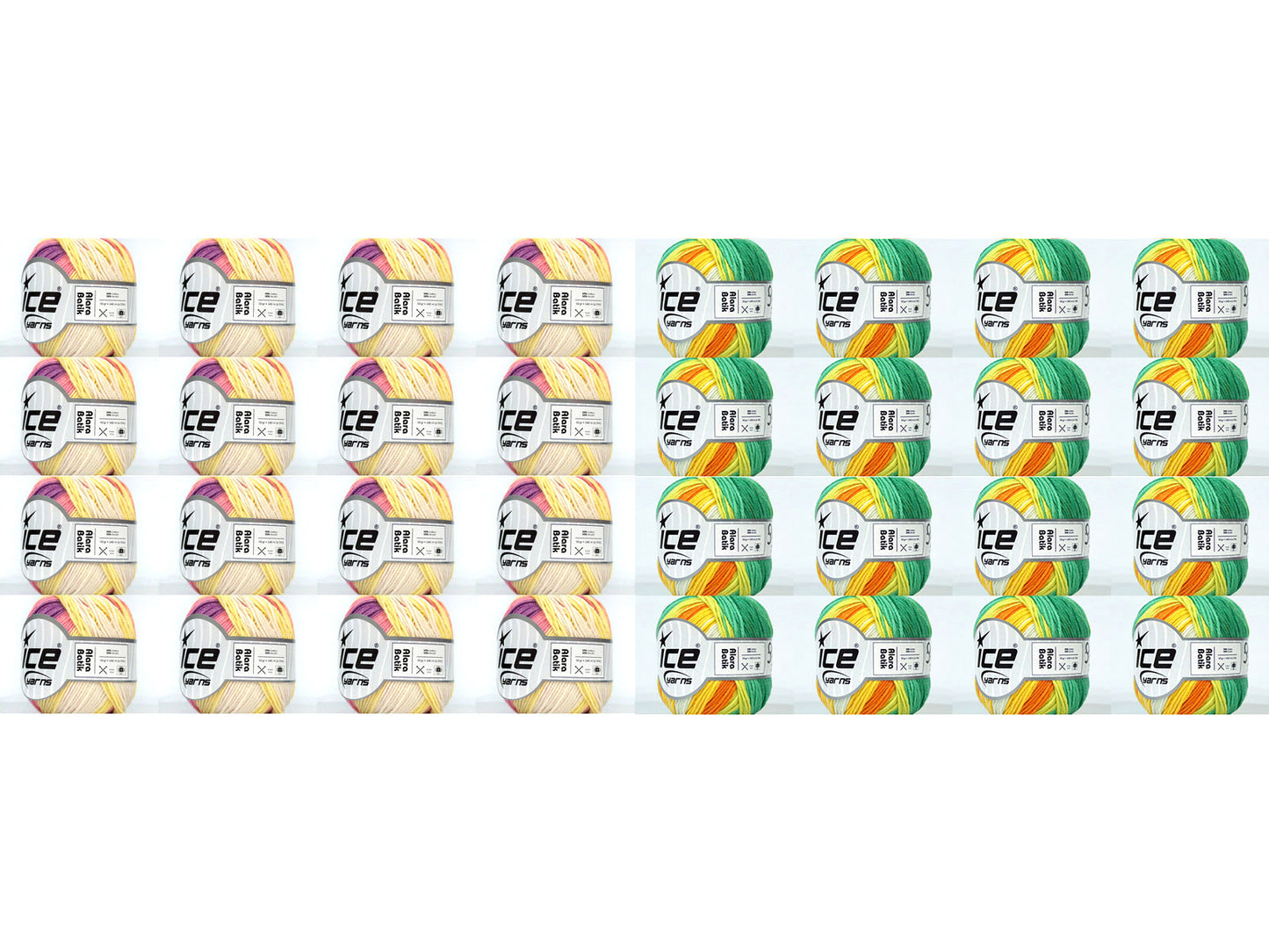 Lot mixte de fils de coton et acrylique multicolores fnt2-84488