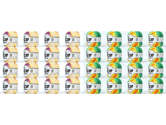 Lot mixte de fils de coton et acrylique multicolores fnt2-84488