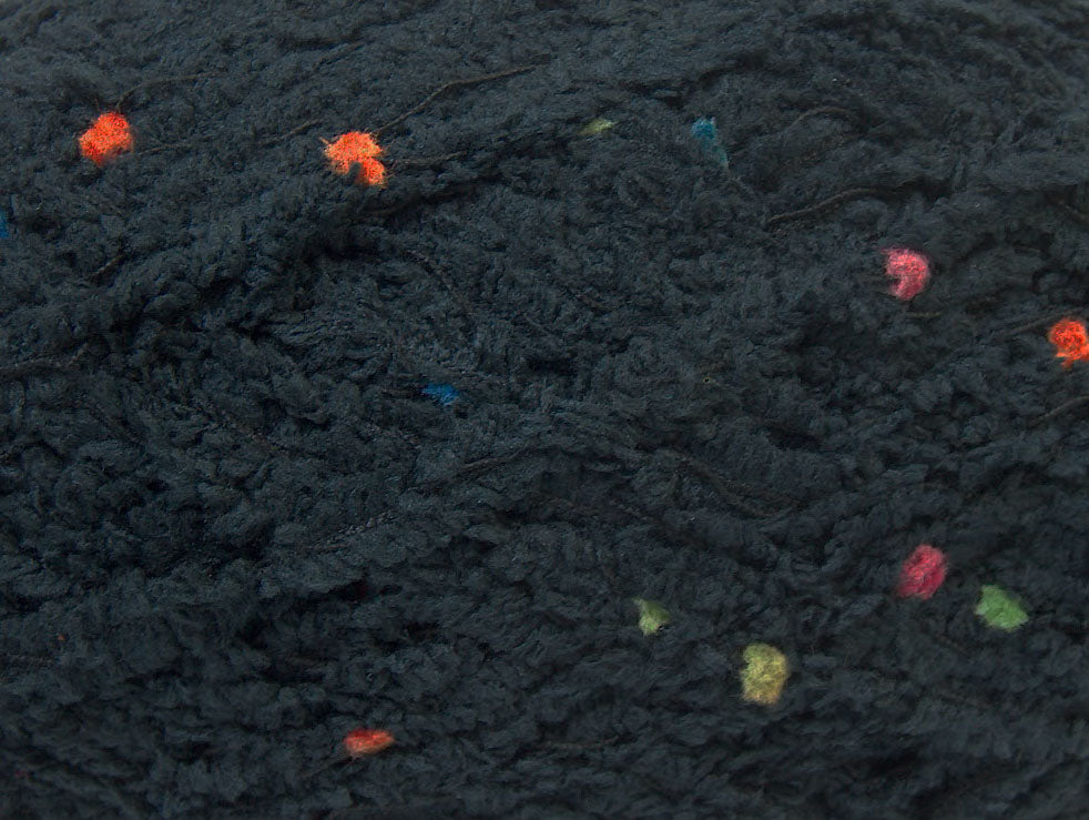 Puffy PomPom Black Sku:fnt2-32475