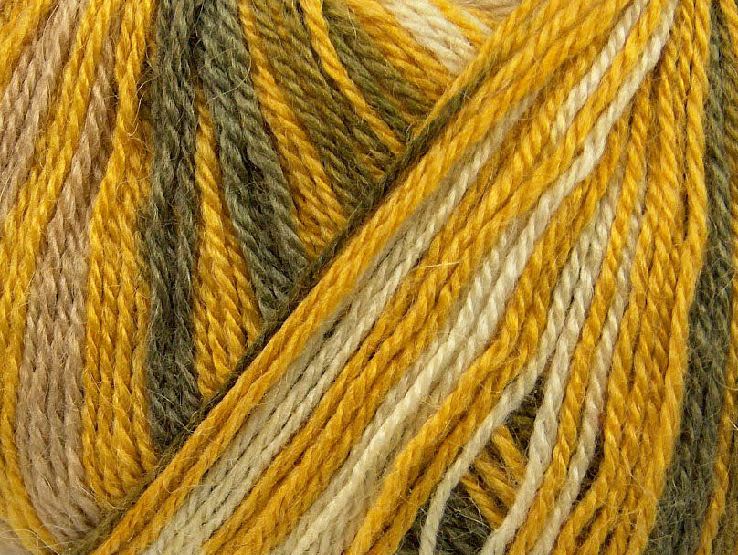 Alpaca Fine Magic Olive Green, Yellow, White, Khaki Sku:fnt2-36982