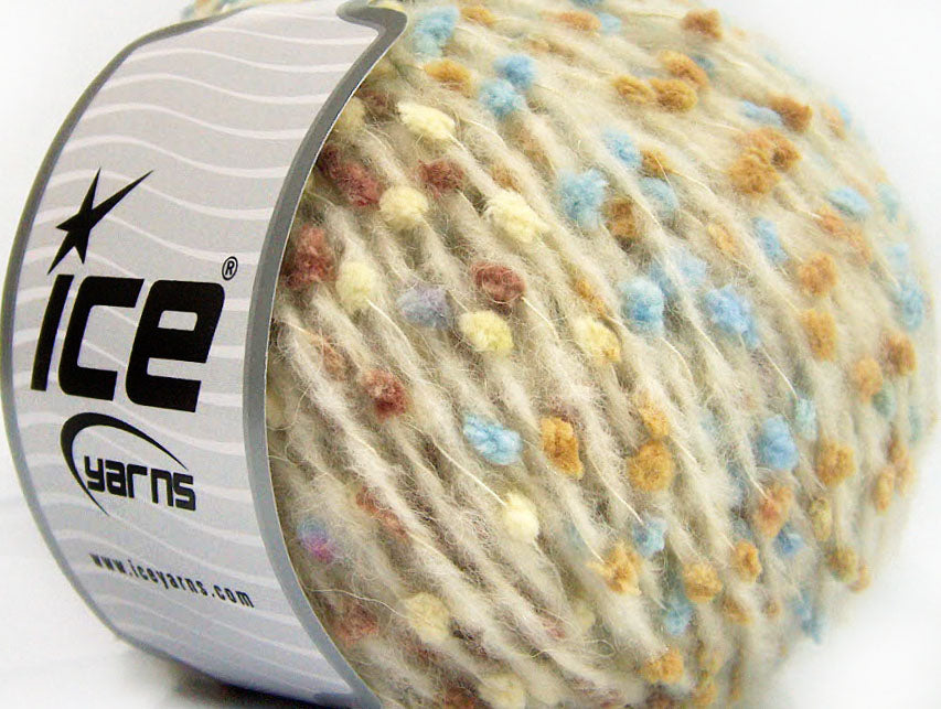 Alpaca Punto Cream, Brown Shades, Blue Sku:fnt2-58429