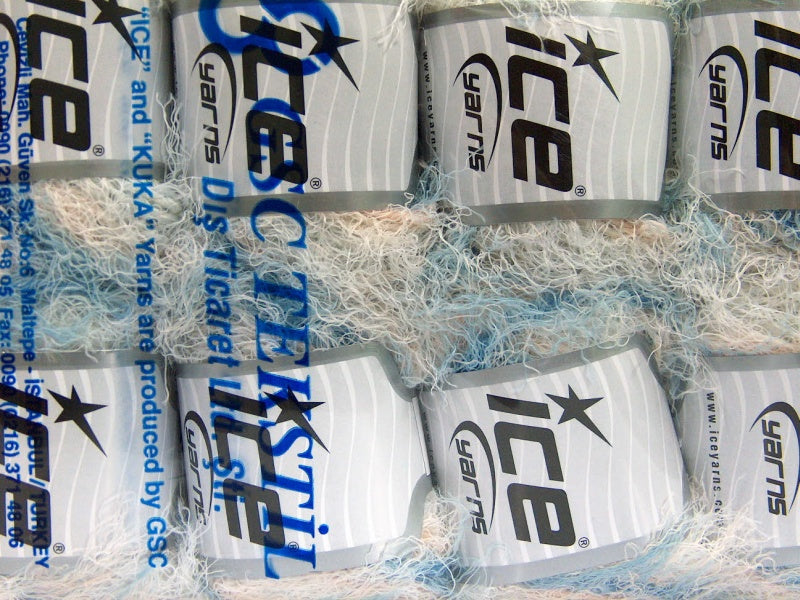 Modena Viscose Blue, Light Salmon, White Sku:fnt2-59581