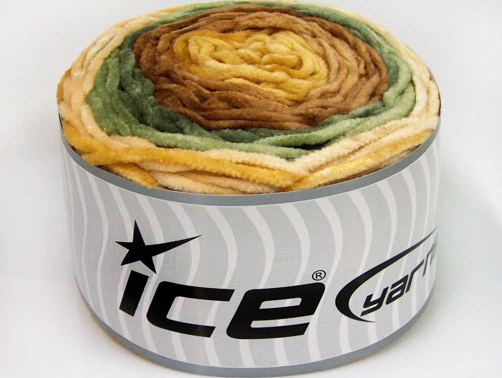Cakes Chenille Brown Shades, Khaki Sku:fnt2-61158