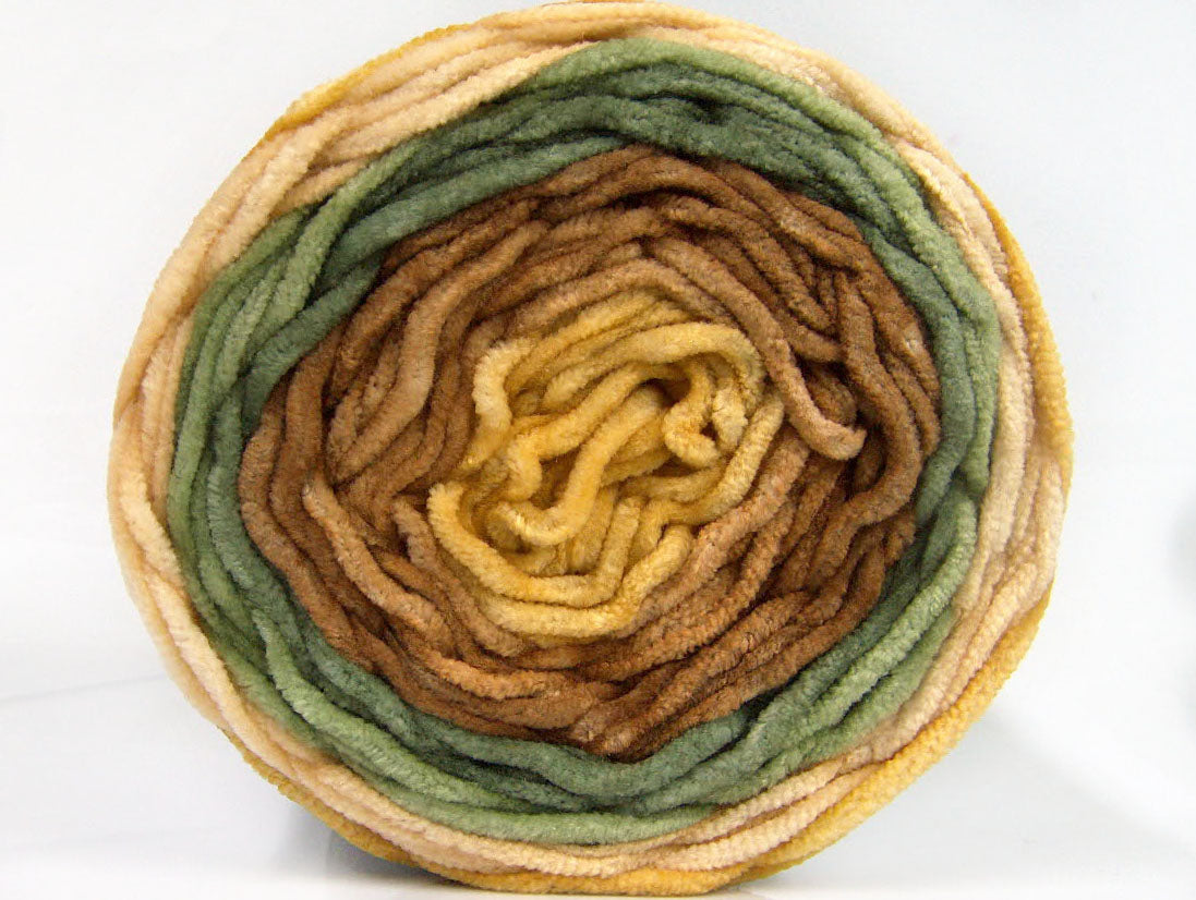 Cakes Chenille Brown Shades, Khaki Sku:fnt2-61158