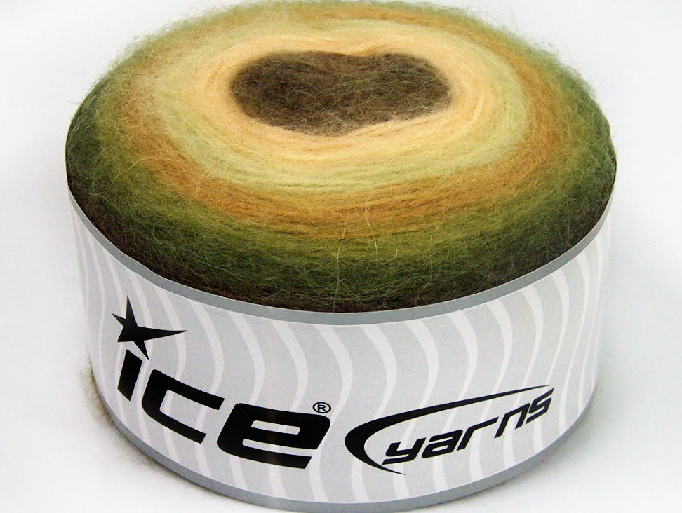 Cakes Angora Green Shades, Cream, Brown Sku:fnt2-61239