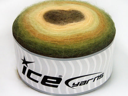 Cakes Angora Green Shades, Cream, Brown Sku:fnt2-61239