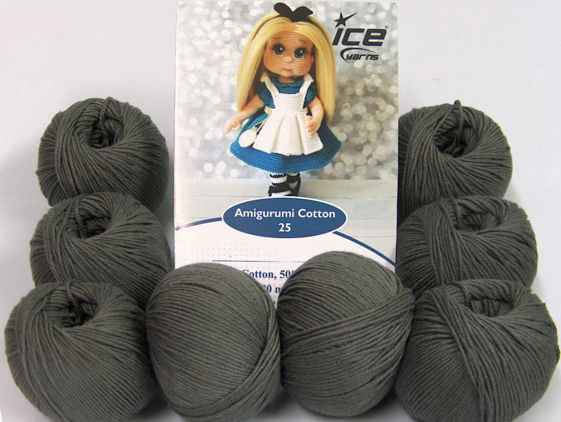 Amigurumi Cotton 25 Grey Sku:fnt2-62373