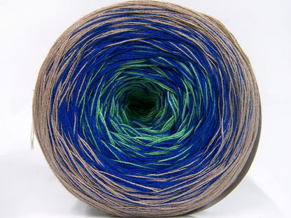 Cakes Cotton Fine Light Camel, Blue, Light Green fnt2-65058