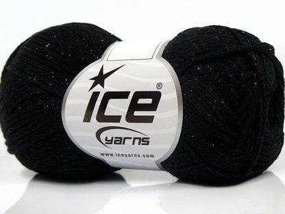 Elegant Metallic Cotton Black fnt2-67826