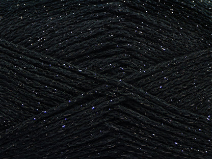 Elegant Metallic Cotton Black fnt2-67826