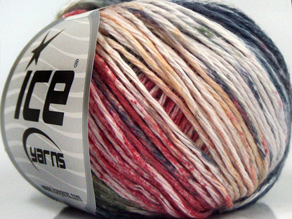 Mona Lisa Dark Navy, Khaki, Red, Light Pink, Gold fnt2-68409