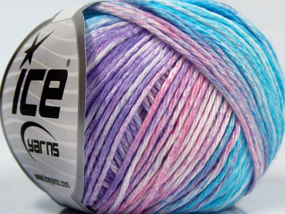 Mona Lisa Turquoise Shades, Pink, White, Lilac Shades fnt2-68422