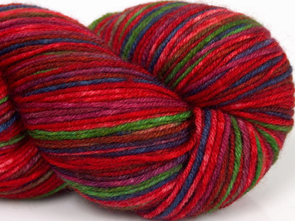 Hand Dyed Sock Merino Red Shades, Purple, Green fnt2-68867
