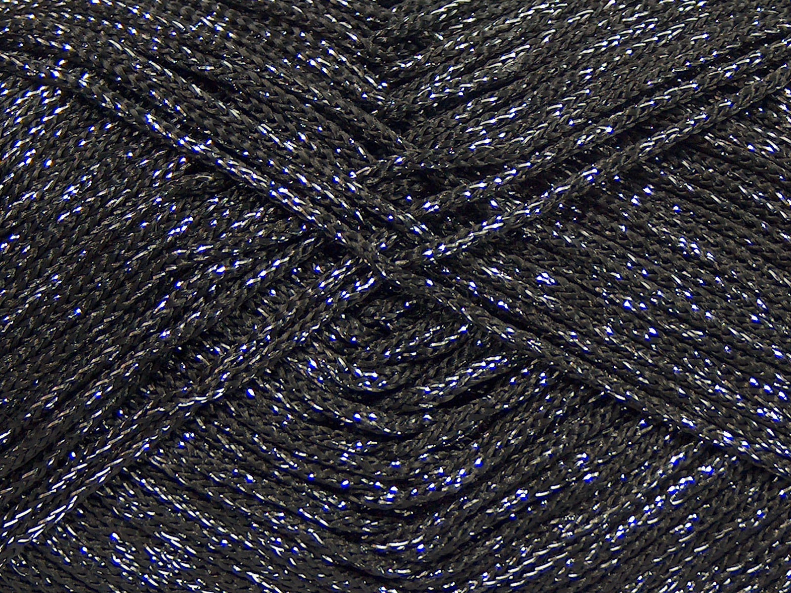 Macrame Cord Metallic Black, Silver fnt2-69406