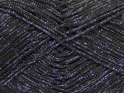 Macrame Cord Metallic Black, Silver fnt2-69406