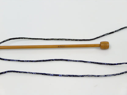 Macrame Cord Metallic Black, Silver fnt2-69406