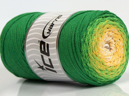 Macrame Cotton Magic Green Shades, Yellow, White fnt2-71150