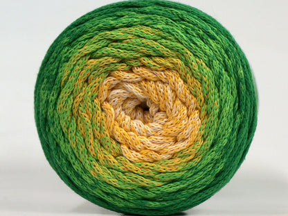 Macrame Cotton Magic Green Shades, Yellow, White fnt2-71150