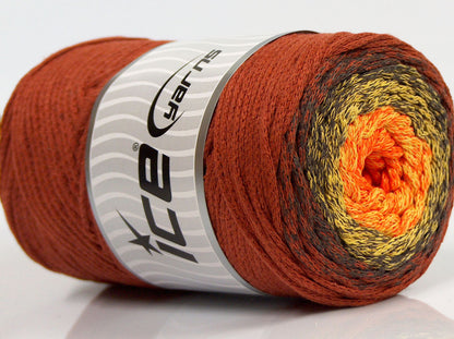 Macrame Cotton Magic Copper, Brown, Yellow, Orange fnt2-71151