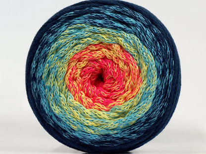 Macrame Cotton Magic Navy, Turquoise, Yellow, Pink fnt2-71153