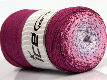 Macrame Cotton Magic Fuchsia, Light Pink, Lilac, White fnt2-71154