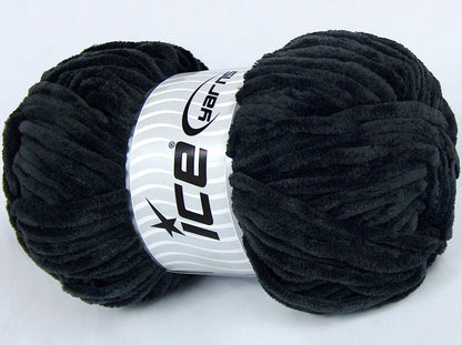 Velvet Chenille Black fnt2-73469