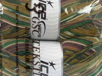 Glamor Sock Green Shades, Cream, Brown Shades fnt2-74756