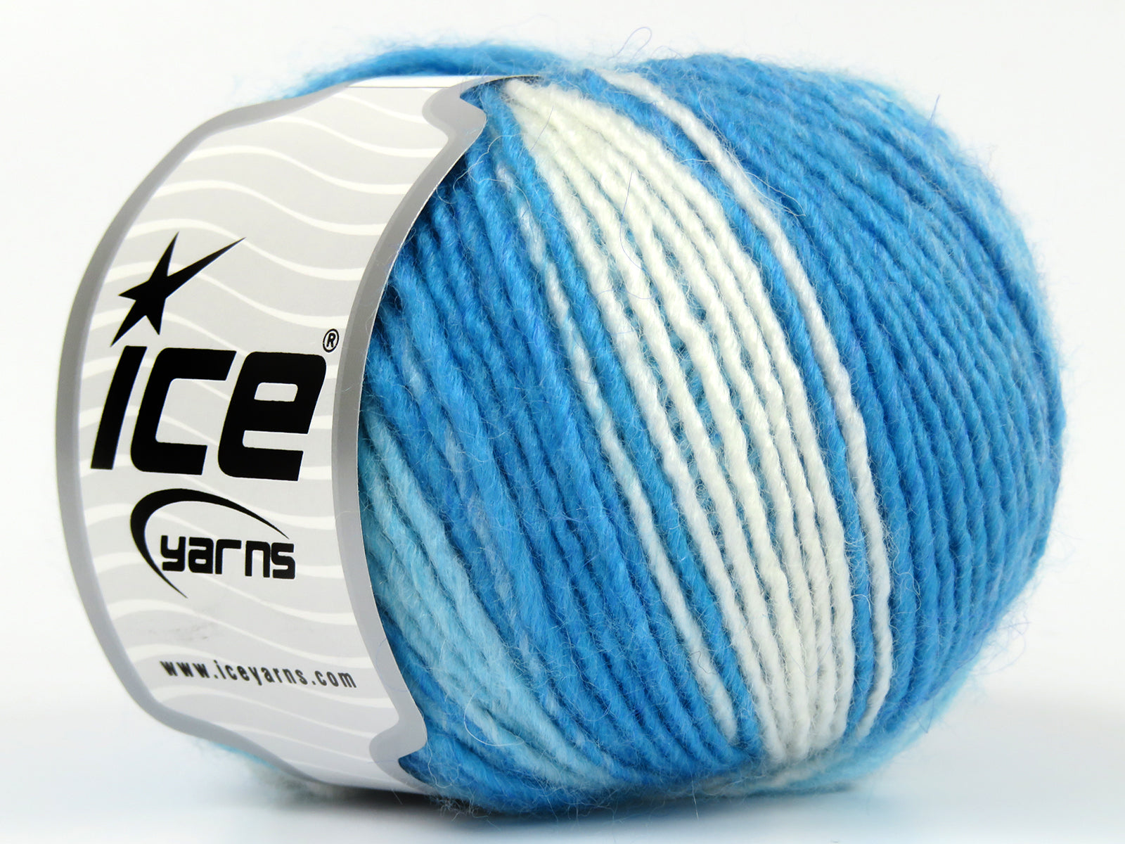 Passion Wool Blue Shades, White fnt2-78122