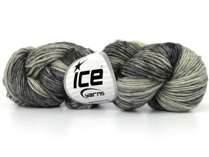 Hand Dyed Superwash Merino Black, Grey Shades fnt2-78145