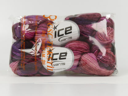 Hand Dyed Superwash Merino Purple Shades, Pink Shades fnt2-78152