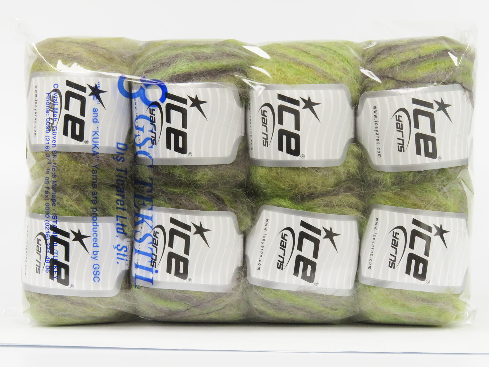 Kid Mohair Alpaca Color Green Shades, Grey, Camel fnt2-78229