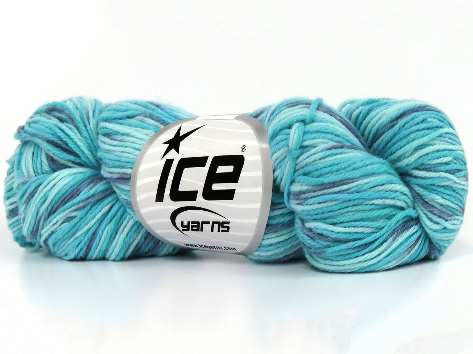 Hand Dyed Cashmere Turquoise Shades, Grey Shades Sku:fnt2-78503