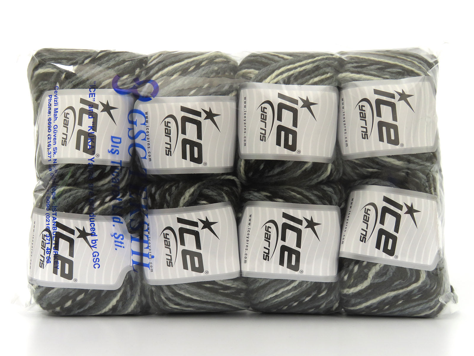 Anatolia Wool Black, Grey Shades, White, Dark Brown fnt2-80014